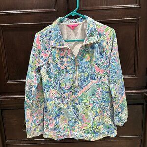 Lilly Pulitzer Floral Quarter Zip - Women's Size Medium